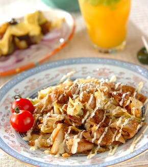 豚バラとキャベツのショウガ焼きの献立