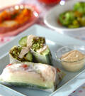 「鶏むね肉の生春巻き」の献立