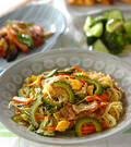 「ゴーヤのカレー風味素麺チャンプルー」の献立