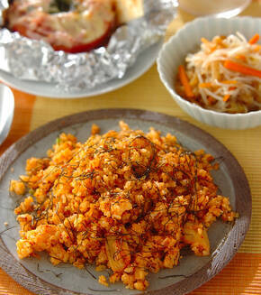 めんたいキムチチャーハンの献立