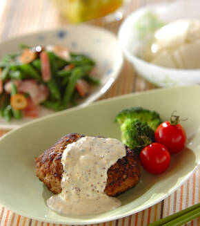 マスタードハンバーグの献立