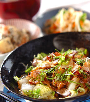 豚肉と白菜の炒め蒸しの献立