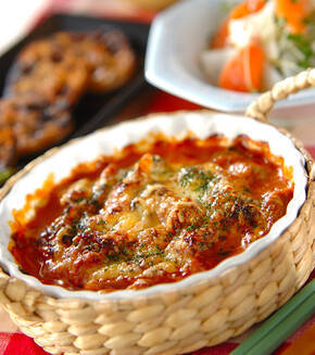 カキとベーコンのグラタンの献立