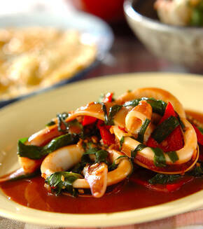 イカのピリ辛ワタ炒めの献立