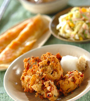 レンコン揚げ豆腐の献立