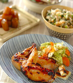 手羽先の白みそ焼きの献立