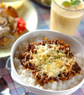 焼きカレーの献立