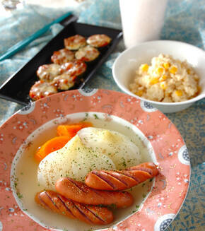 新玉ネギのコンソメ蒸しの献立