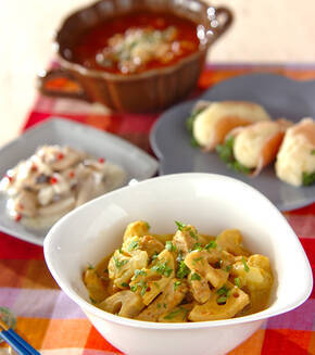 豚と根菜のミルクカレー煮の献立