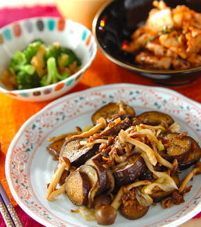 ナスの中華炒めの献立