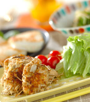 鮭ゴボウのつくね焼きの献立