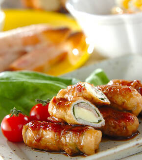 豚バラで簡単！大葉の肉巻きの献立