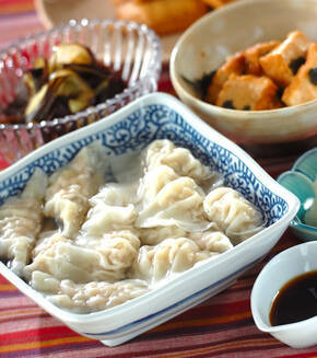 エビ入り水餃子の献立