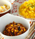 「豆入りドライカレー」の献立