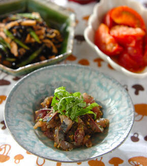 アジのみそ和えの献立