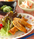 「肉みそ春巻き」の献立
