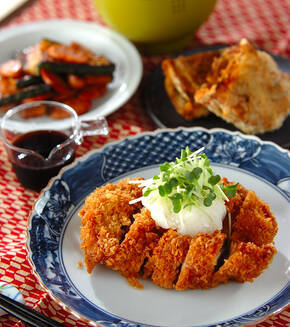 チキンカツおろしダレの献立