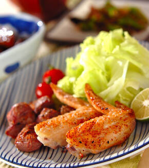 鶏肉の七味焼きの献立