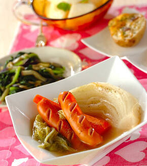 トロトロ白菜の煮物の献立