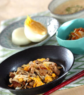豚肉の卵炒めの献立
