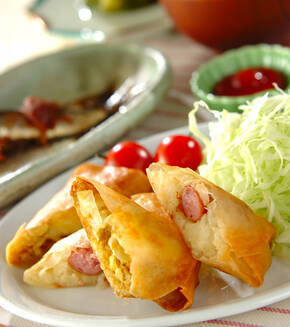 ポテト春巻きの献立