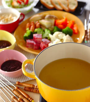 オイルフォンデュの献立