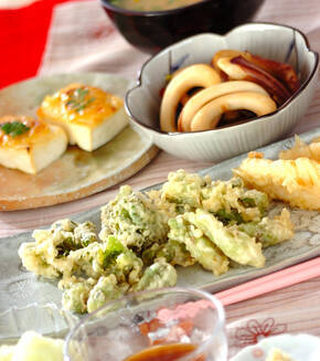 春の天ぷらの献立