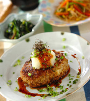 ホクホクジャガイモ入りハンバーグの献立