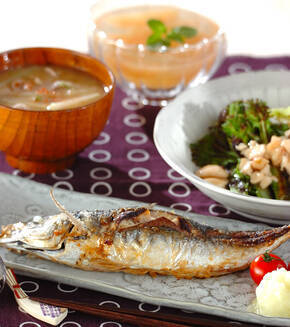 アジの塩焼きの献立