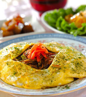 オム焼きそばの献立