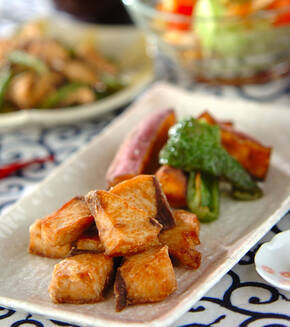 ハマチの唐揚げの献立