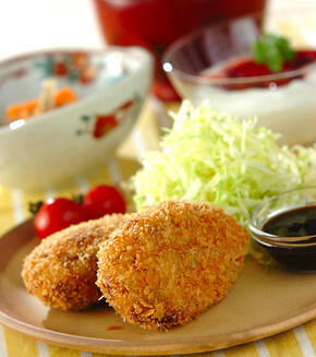 シンプルコロッケの献立