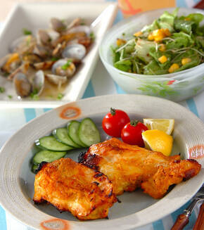 胸肉で作る！ジューシー本格タンドリーチキンの献立