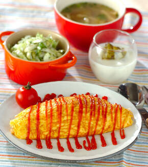 たっぷり玉ネギのオムレツの献立