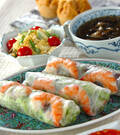 「ゆで鶏の生春巻き」の献立