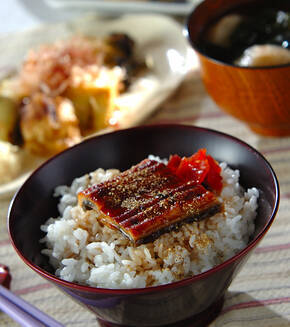 ウナ丼の献立