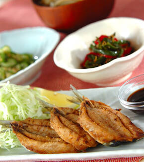 イワシのシンプル揚げの献立