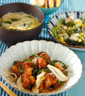 鶏の南蛮漬けの献立