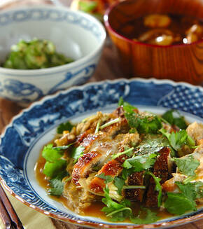 ウナギ蒲焼きの卵とじの献立