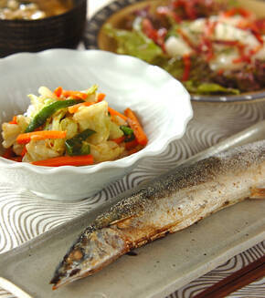 サンマの塩焼きの献立