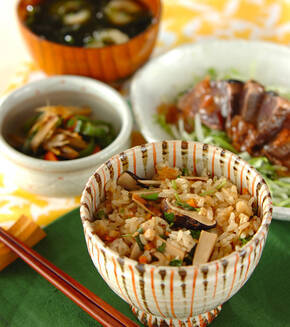 松茸ご飯の献立