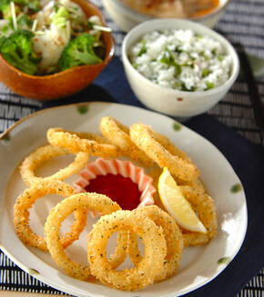 オニオンリングの献立