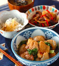「鶏肉と里芋の炒め煮」の献立
