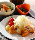 「豚肉の梅おかかチーズ巻きフライ」の献立