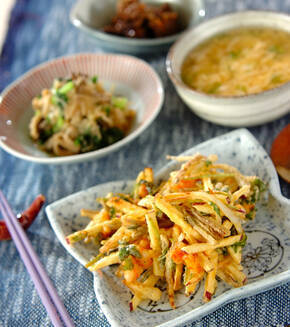 サツマイモのかき揚げの献立