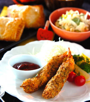 ささ身と大葉のエビフライの献立