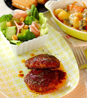 マイタケ入りハンバーグの献立