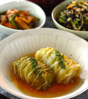 白菜を大量消費！ロール白菜 和風に 簡単絶品人気のレシピの献立