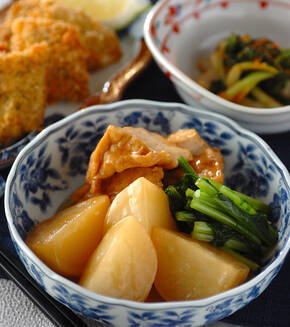 味がしみてる！厚揚げとカブのとろみ煮の献立