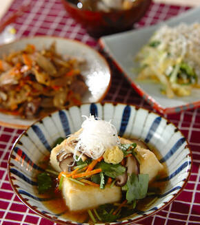 あんかけ揚げ出し豆腐の献立